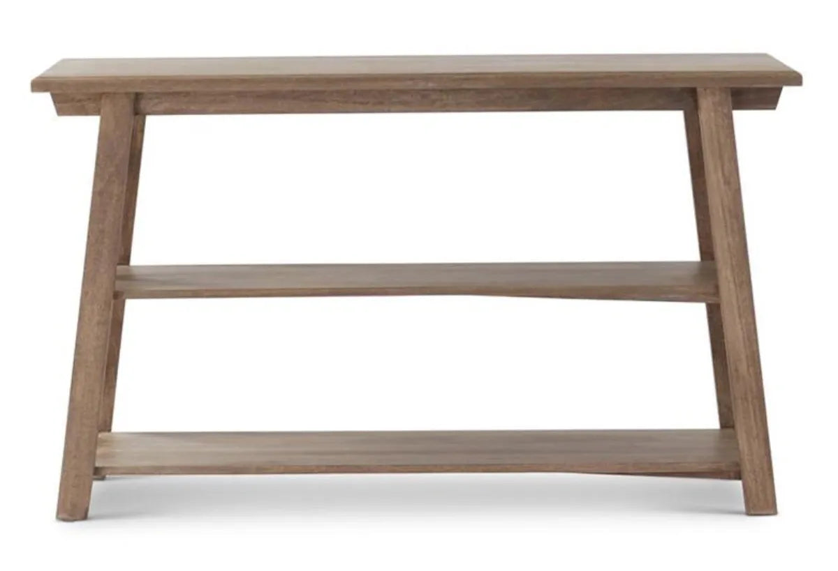 WOOD 3 SHELF CONSOLE TABLE