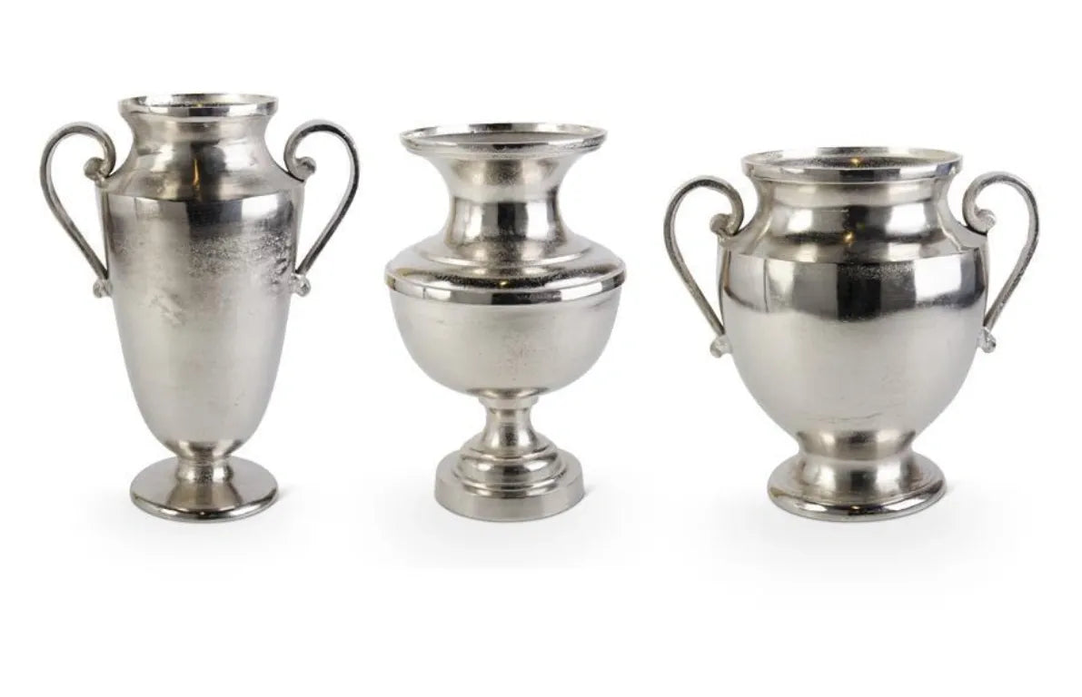 3 TEXTURED URNS