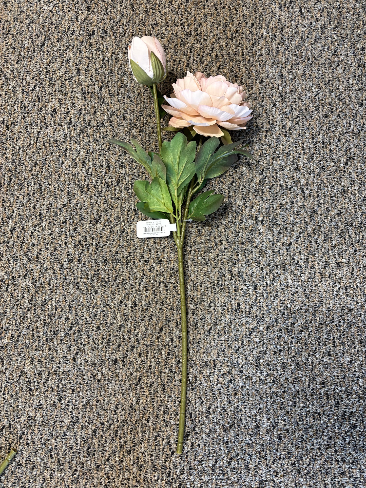 22.5" Peony Spray Pink