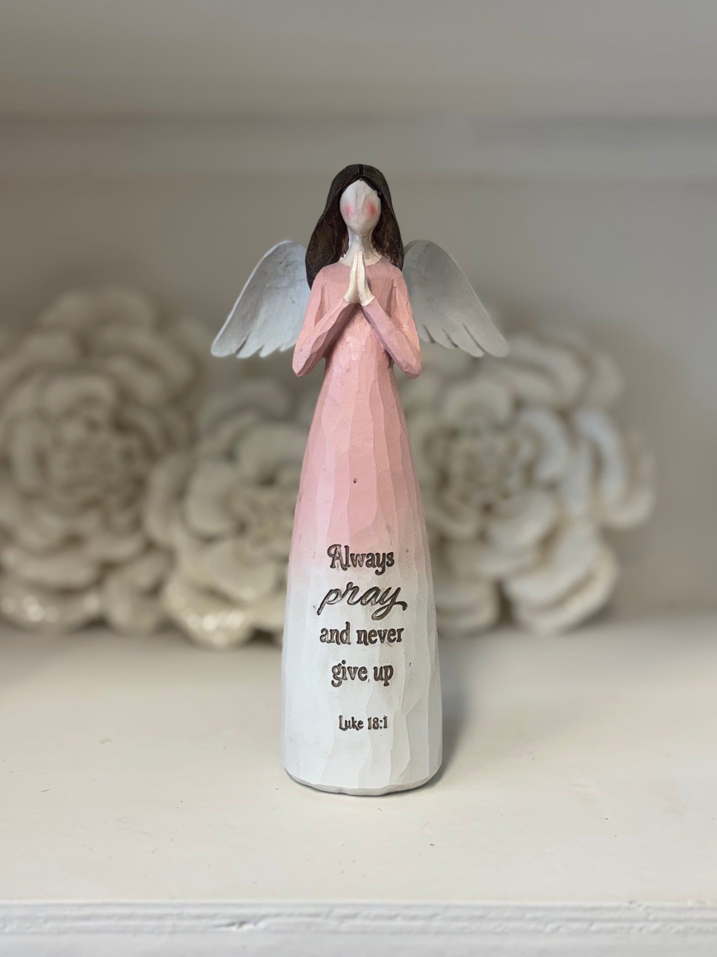 FIGURINE RELIGIOUS MSG ANGEL (PINK)
