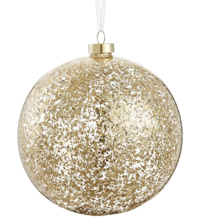 GLIT GLASS BALL ORNAMENT