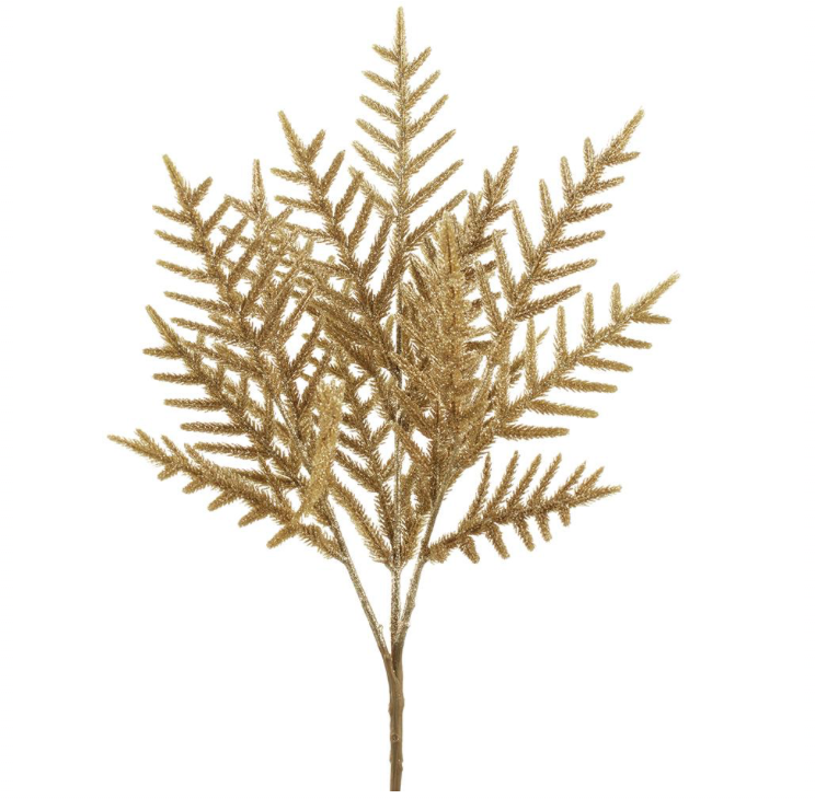 Gold Glittered Pine Bush