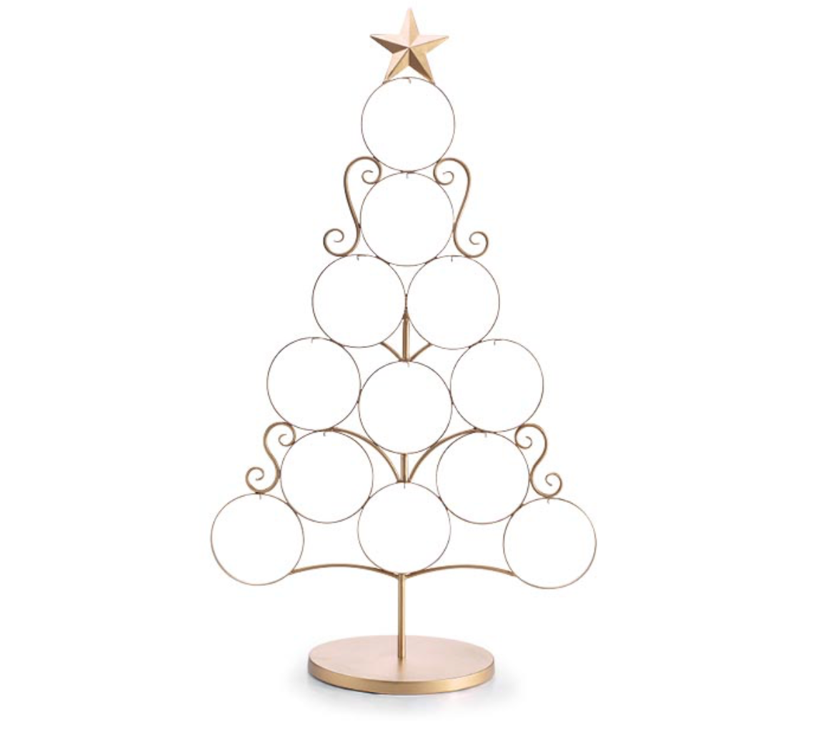 GOLD ORNAMENT DISPLAY TREE