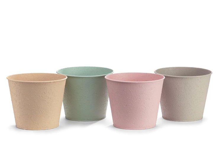 6" SOLID COLOR TEXTURED POT COVERS (PINK)