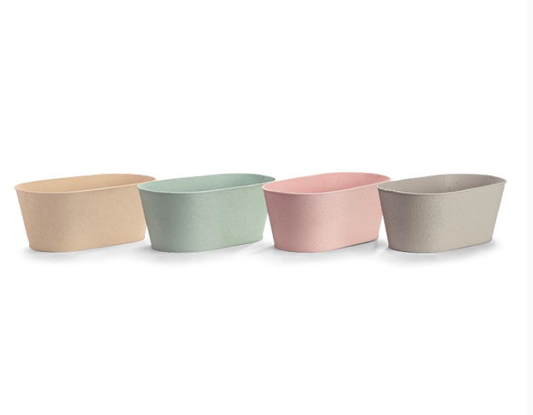 TIN 6" DOUBLE PLANTER SPRING (GRAY)