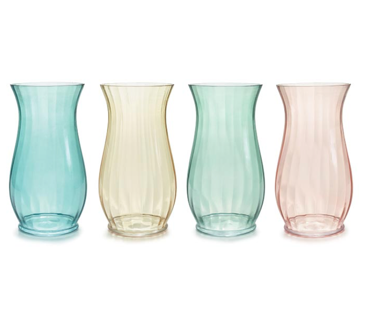 LARGE ASTD TRANSLUCENT SPRING VASE (PINK)