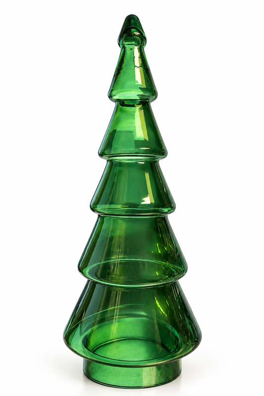 Green Glass Christmas Tree