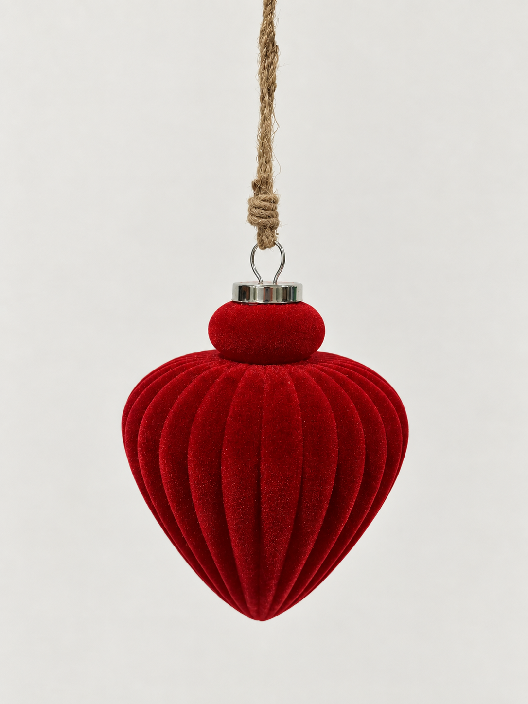 Glass Acorn Flocking Ornament