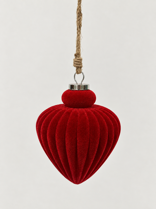 Glass Acorn Flocking Ornament