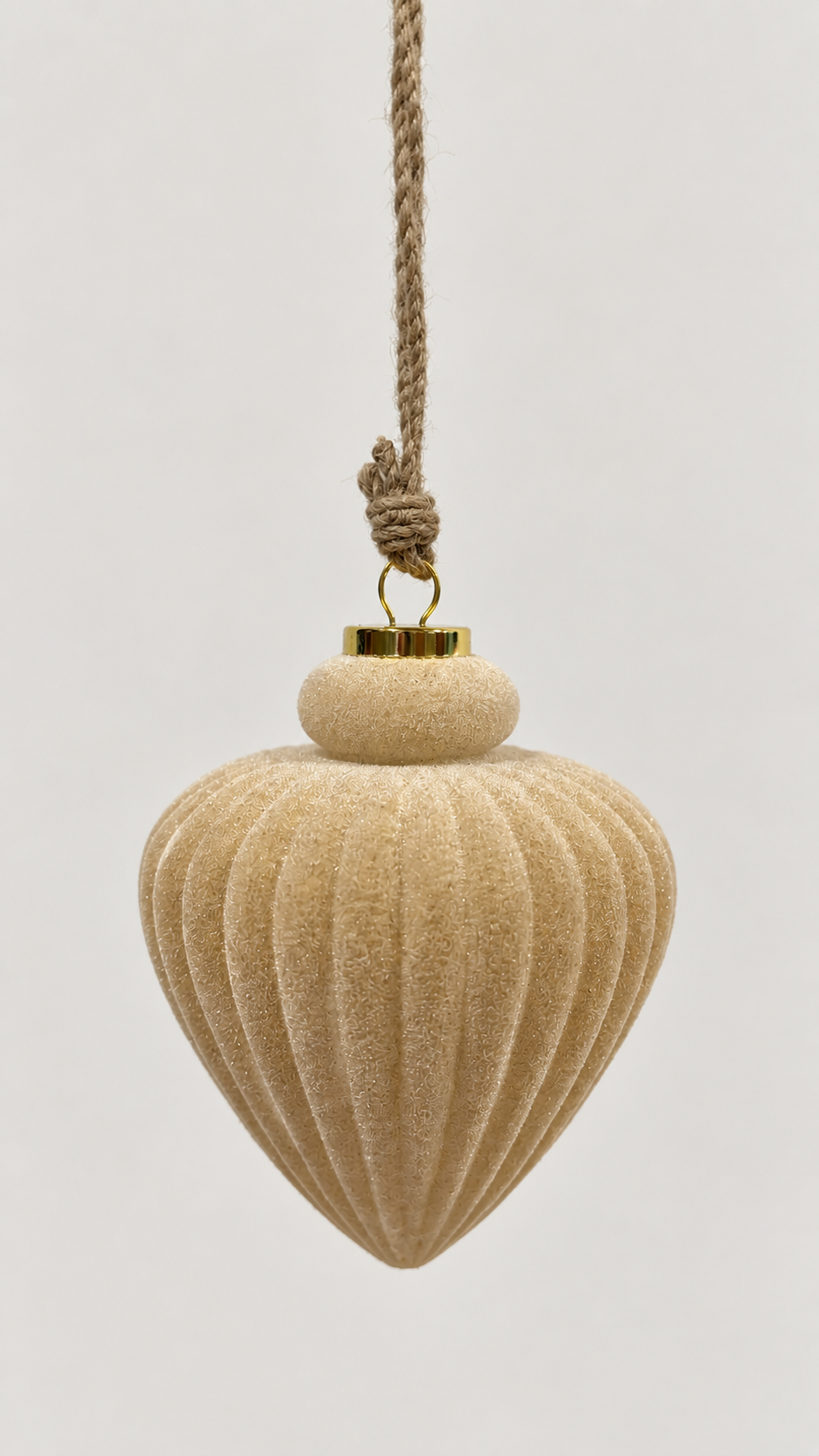 Glass Acorn Flocking Ornament