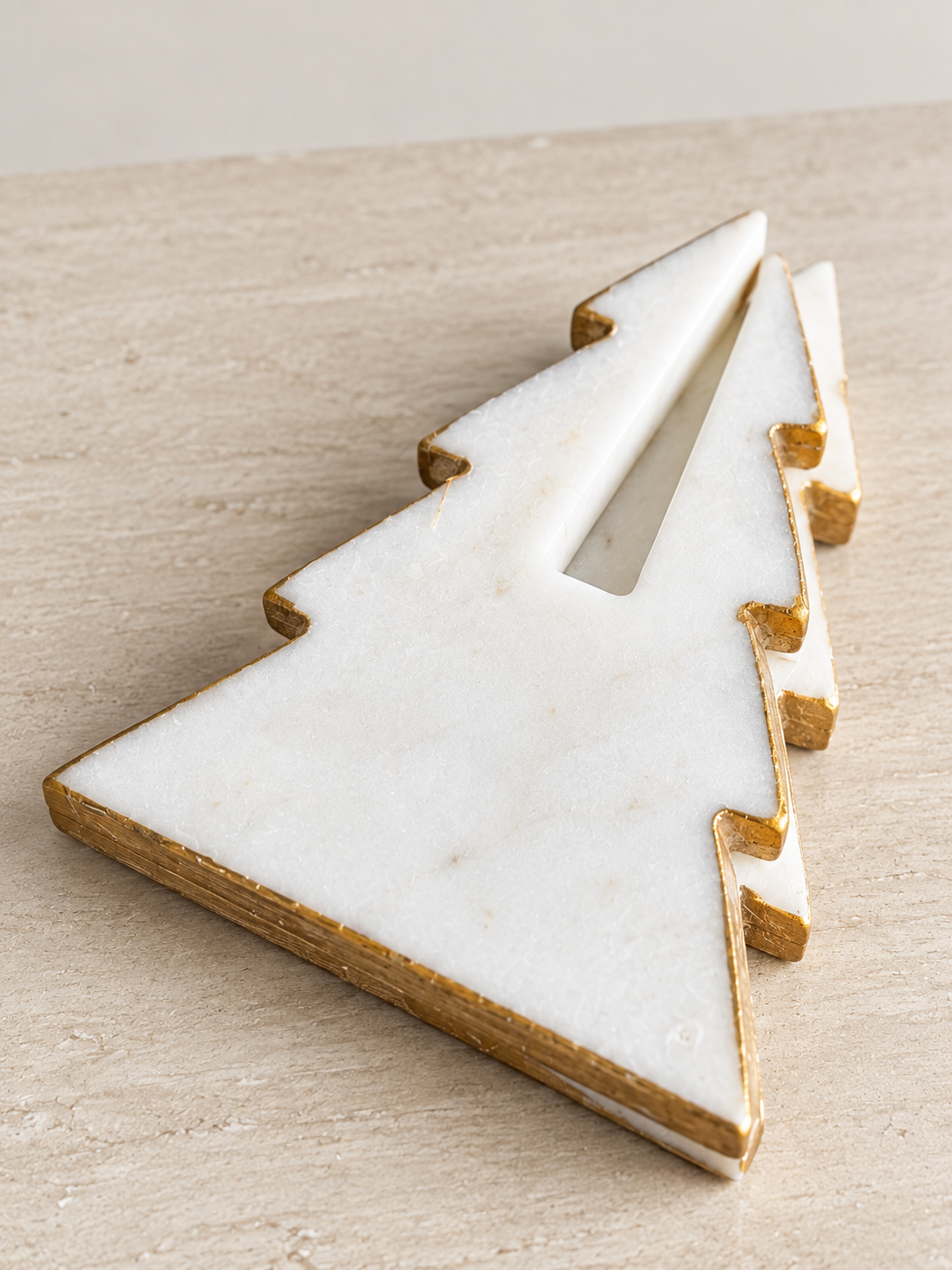 TREE WHITE MARBLE WITH GOLD 2V2