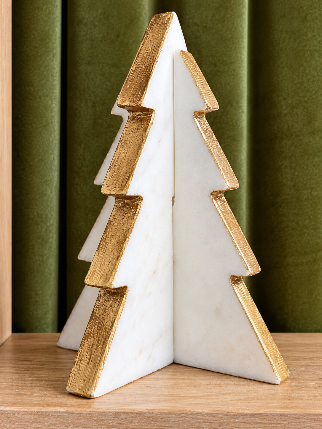 TREE WHITE MARBLE WITH GOLD 2V2