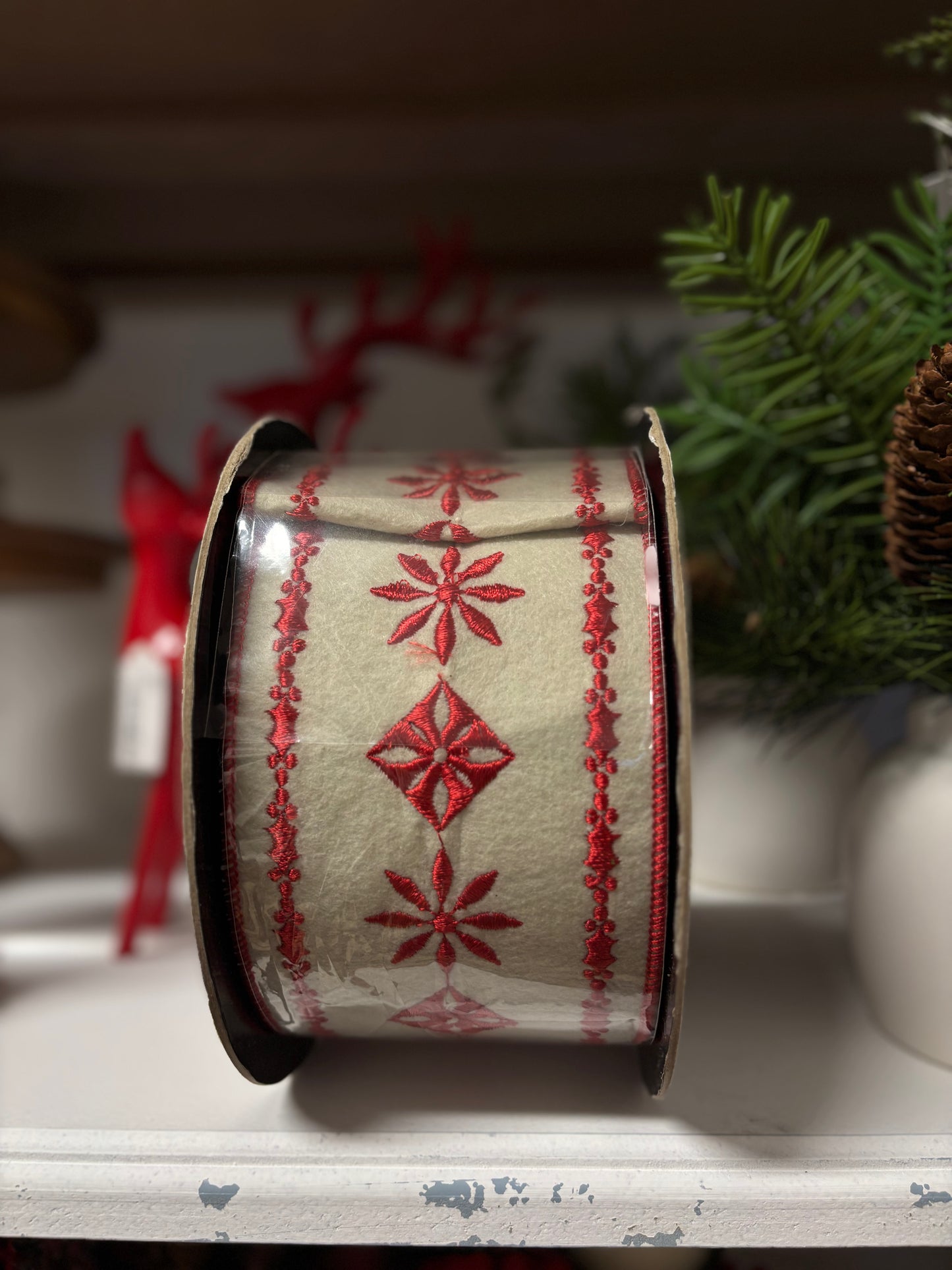 Red Snowflake Ribbon