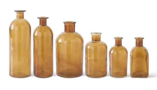 AMBER GLASS BOTTLES