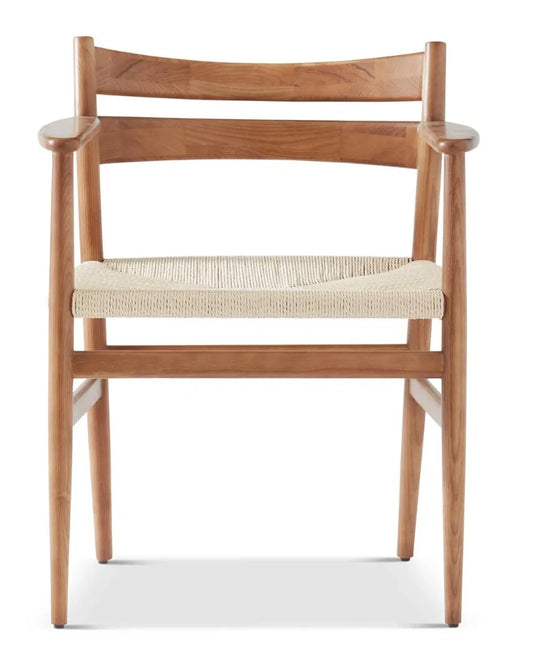 WOOD & WOVEN ROPE CHAIR