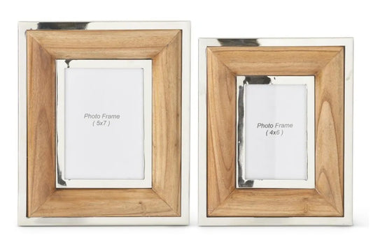 PHOTO FRAMES WITH SILVER TRIM