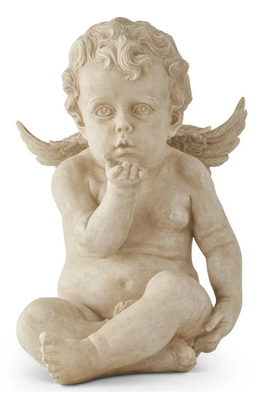 CHERUB STATUE BLOWING KISS