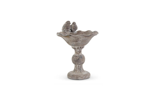 STONE PEDESTAL BIRD FEEDER