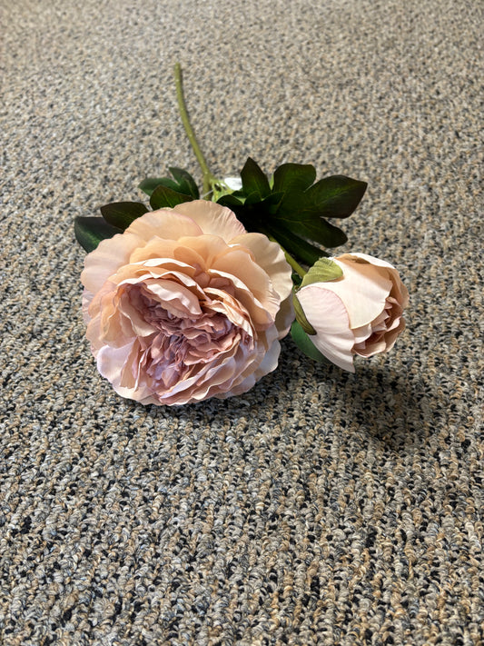 22.5" Peony Spray Pink