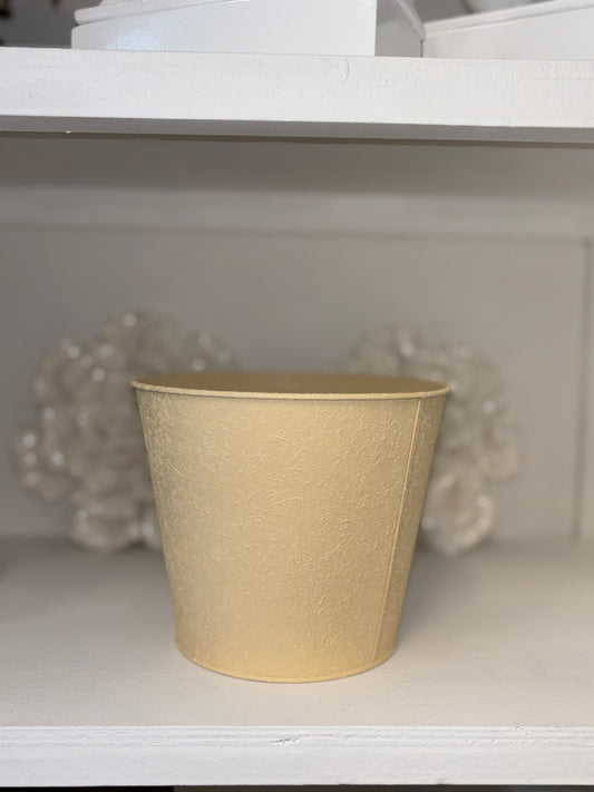 6" SOLID COLOR TEXTURED POT COVERS (YELLOW)