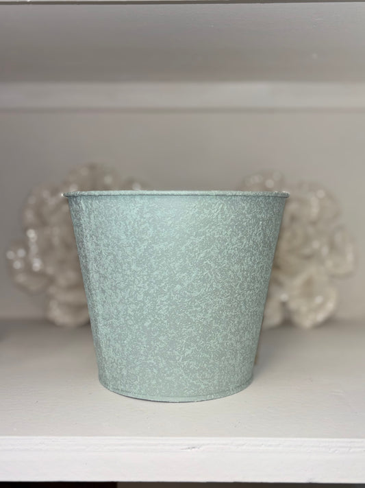 6" SOLID COLOR TEXTURED POT COVERS (BLUE)