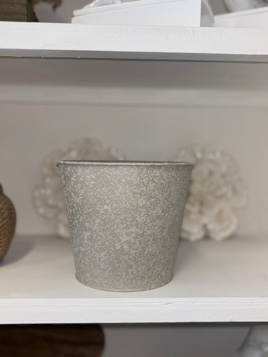 6" SOLID COLOR TEXTURED POT COVERS (GRAY)