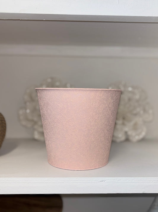 6" SOLID COLOR TEXTURED POT COVERS (PINK)