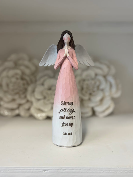 FIGURINE RELIGIOUS MSG ANGEL (PINK)