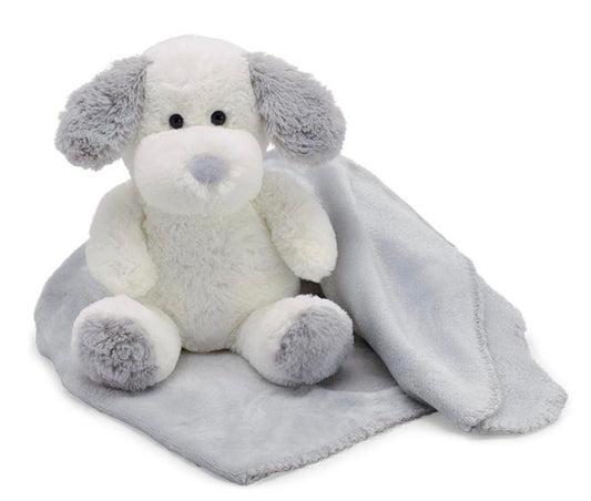 PLUSH GRAY AND WHITE PUPPY