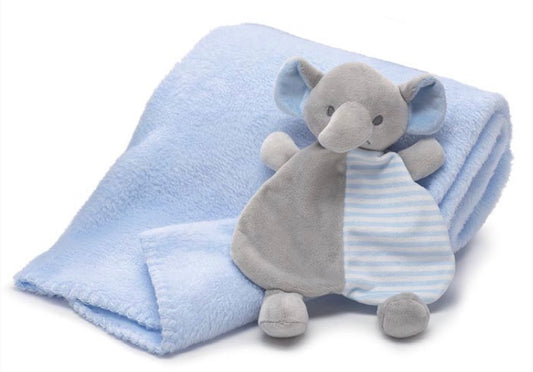 PLUSH GIFT SET BLUE BLANKET