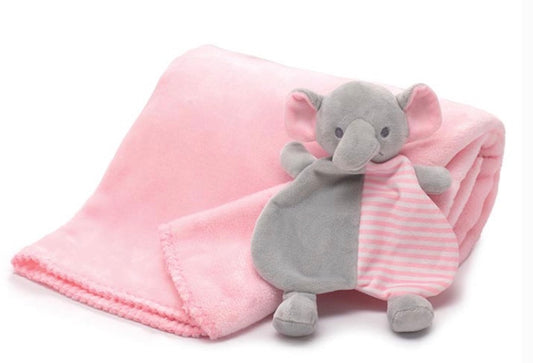 PLUSH GIFT SET PINK BLANKET