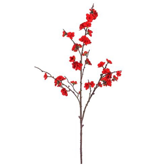 Velvet Plum Blosson Spray  Red