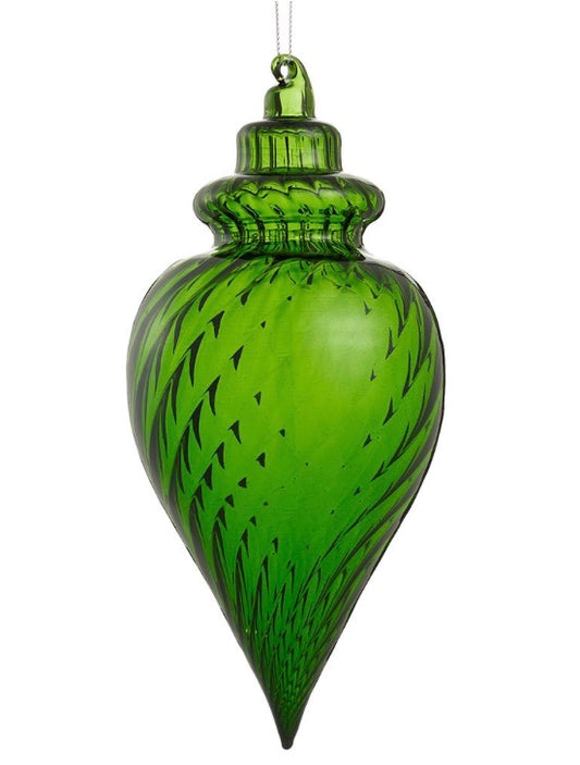 GLASS FINIAL ORNAMEN GR