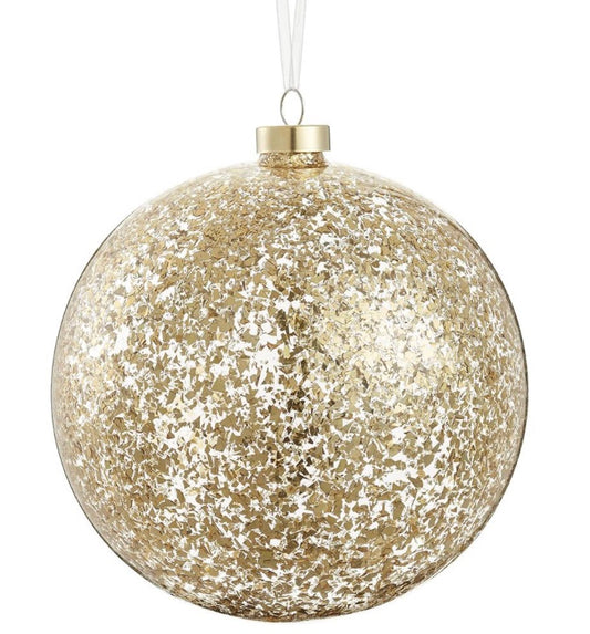 GLIT GLASS BALL ORNAMENT