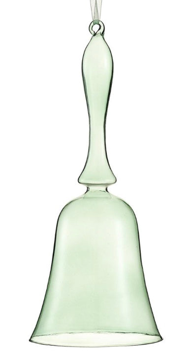 Glass Bell Ornament  Green