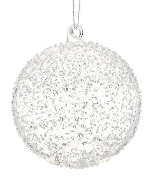 Glass Ball Ornament  Clear
