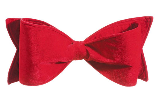Velvet Bow Ornament  Red
