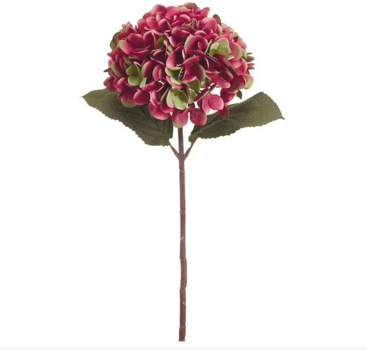 18" Hydrangea Spray Burgundy