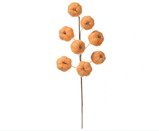 27.5" Felt Pumpkin Spray Orange