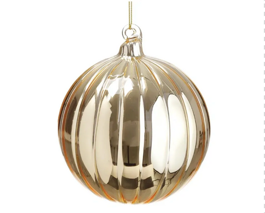 4.75" Glass Ball Ornament Gold