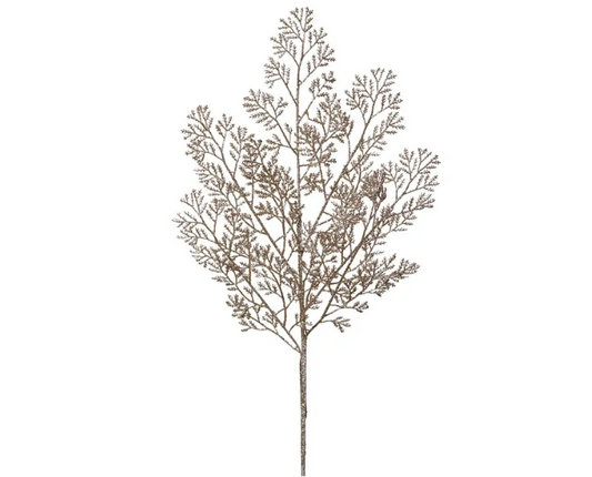 29" Glittered Cedar Spray Gold
