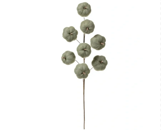 27.5" Felt Pumpkin Spray Green