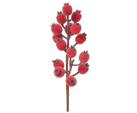 13" Rosehip Spray Red