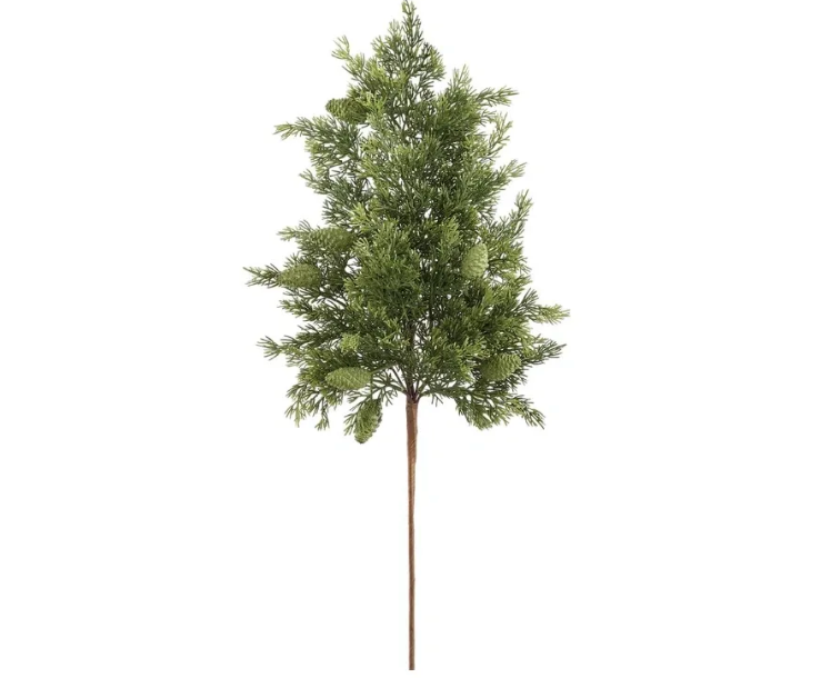28" Soft PE Cedar/Pine Cone Spray Green