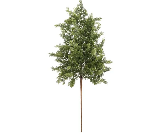28" Soft PE Cedar/Pine Cone Spray Green