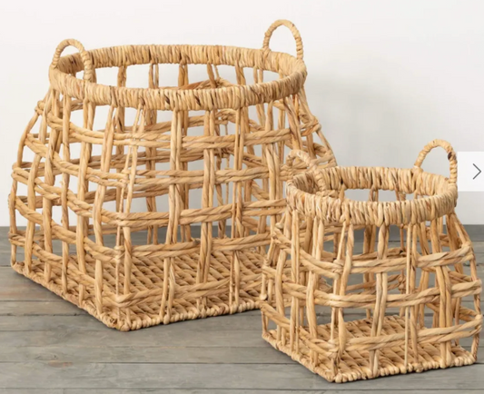 Open Weave Shapely Basket Set