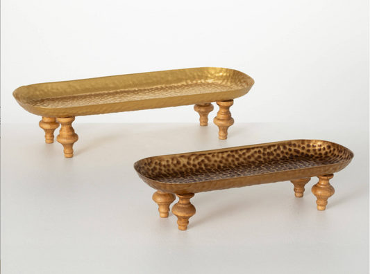 FOOTED TRAYS (set of 2)
