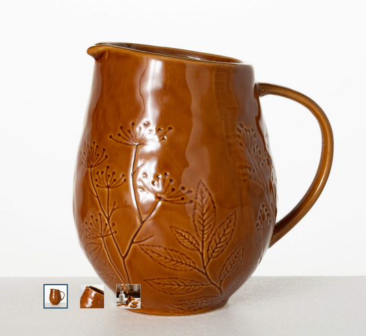 EMBOSSED FOLIAGE PITCHER