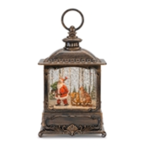 LED Snow Globe w/Santa and Animals