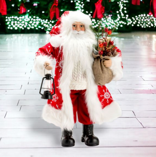 24in Red Santa with lantern
